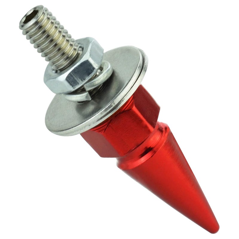 Abfer Car License Plate Screws Spike Shape License Plate Fasteners bolt 4Pcs Anti Theft License Plate Screw Frame Kit Fit for Most Vehicle Motorcycles Trucks (red) - Image 5